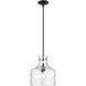 Santorini 1 Light 11 inch Matte Black Indoor Pendant Ceiling Light